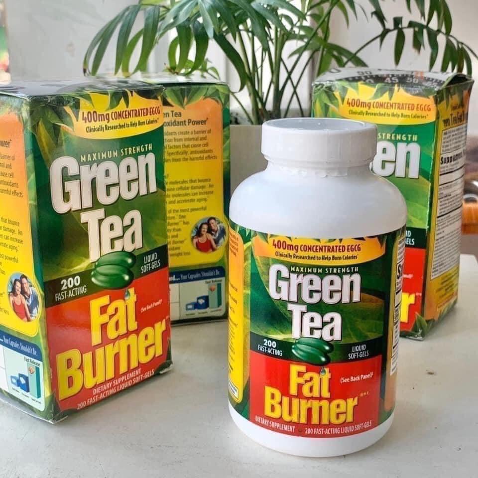 Viên Uống Giảm Cân Trà Xanh Green Tea Fat Burner 200 Viên [Hàng Mỹ]