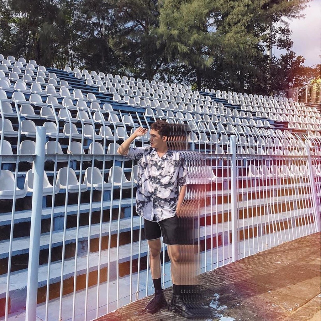 Áo Sơ Mi Loang - Áo Sơ Mi Unisex Vân Mây Tay Lỡ - Thời Trang Unisex AnAn - SM11 | BigBuy360 - bigbuy360.vn