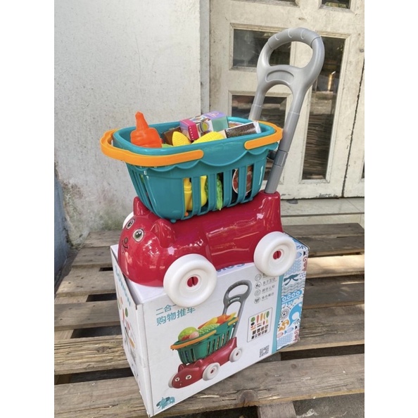Đồ chơi xe đẩy siêu thị 2 in 1 cho bé Quà tặng từ Anfa