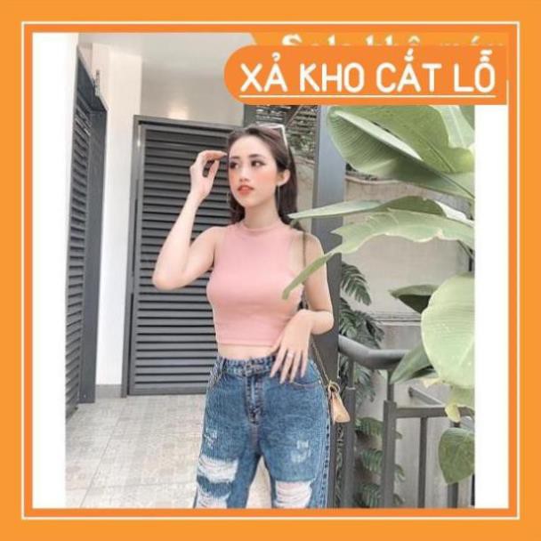 HOT ÁO SÁT NÁCH 3 lỗ ngược Basic dáng croptop- hình thật