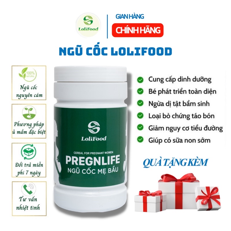 Ngũ Cốc Cho Bà Bầu Pregnlife | Ngũ cốc Bầu Long Liên | Bột Ngũ Cốc Bà Bầu Cao Cấp - Con Tăng Cân Đều Đặn | LOLIFOOD
