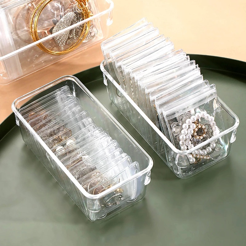 Hộp Đựng Trang Sức Trong Suốt Chống Oxy Hóa Tiện DụngNgười Tổ Chức Ngăn Kéo / Bàn
