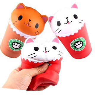 squishy cốc cà phê mèo