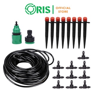 Hệ Thống Tưới Nhỏ Giọt ORIS Lắp Vòi Trực Tiếp 10m dây- 10Cây Cắm 8 Tia đỏ