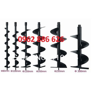 Mũi khoan đất đơn 100mm (cao 800mm)- máy khoan đất