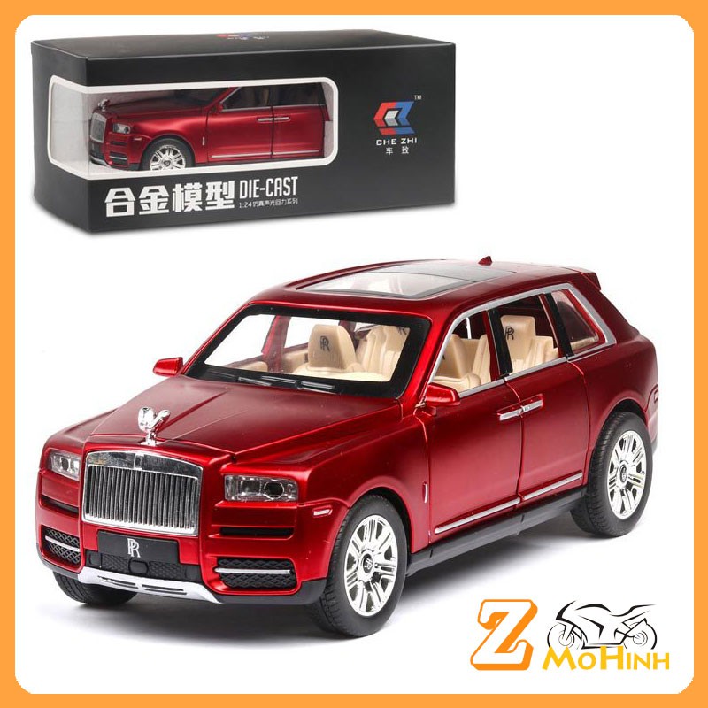 MÔ HÌNH XE Ô TÔ Rolls-Royce Cullinan màu Đỏ đúc Kim Loại | Tỉ lệ 1:24