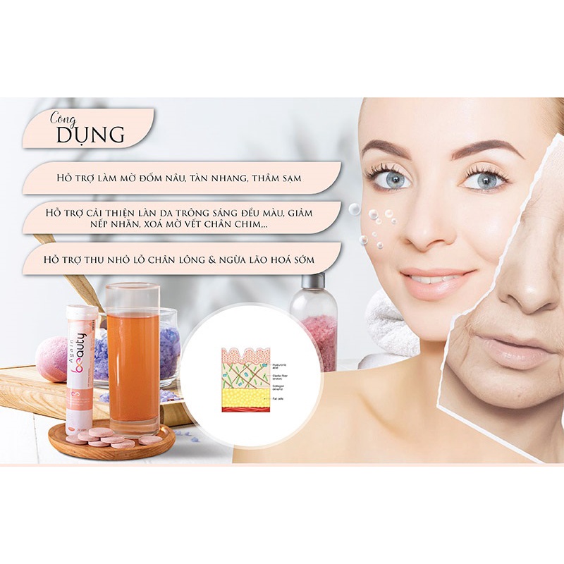 COMBO Again Beauty ❤️[ CHÍNH HÃNG ] ❤️ Giúp trắng da, mờ nám, trẻ hoá da