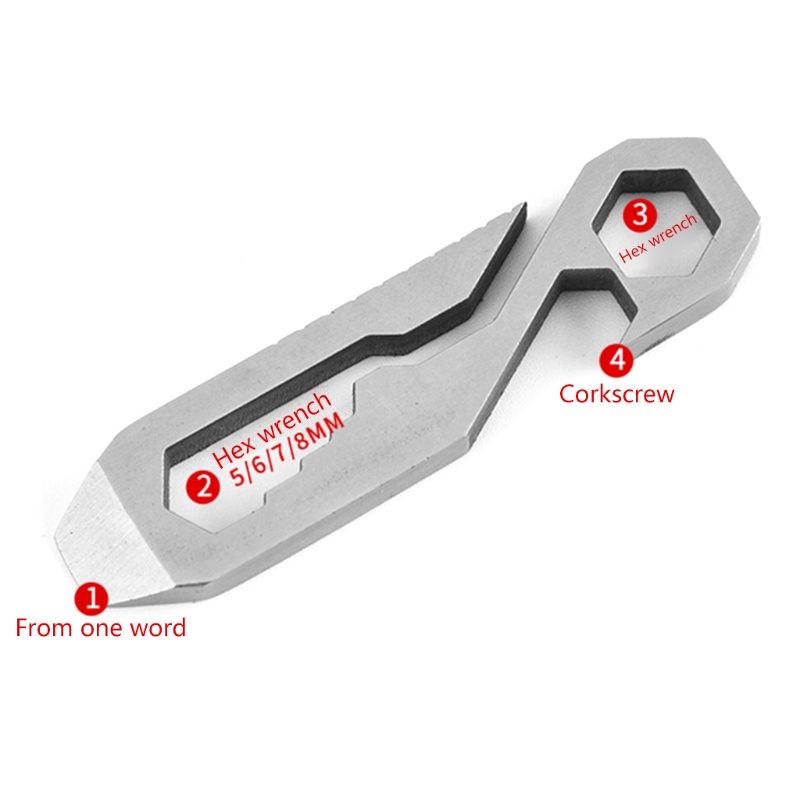 Cờ Lê Lục Giác Đa Năng 5 / 6 / 7 / 8mm Thiết Kế Di Động Tiện Dụng Cho Cắm Trại Ngoài Trời