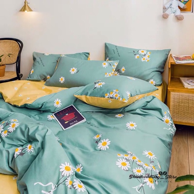 Bộ chăn ga gối ❤️SALE❤️ Cotton POLY Sunny-chăn mền,drap giường,vỏ gối nằm.