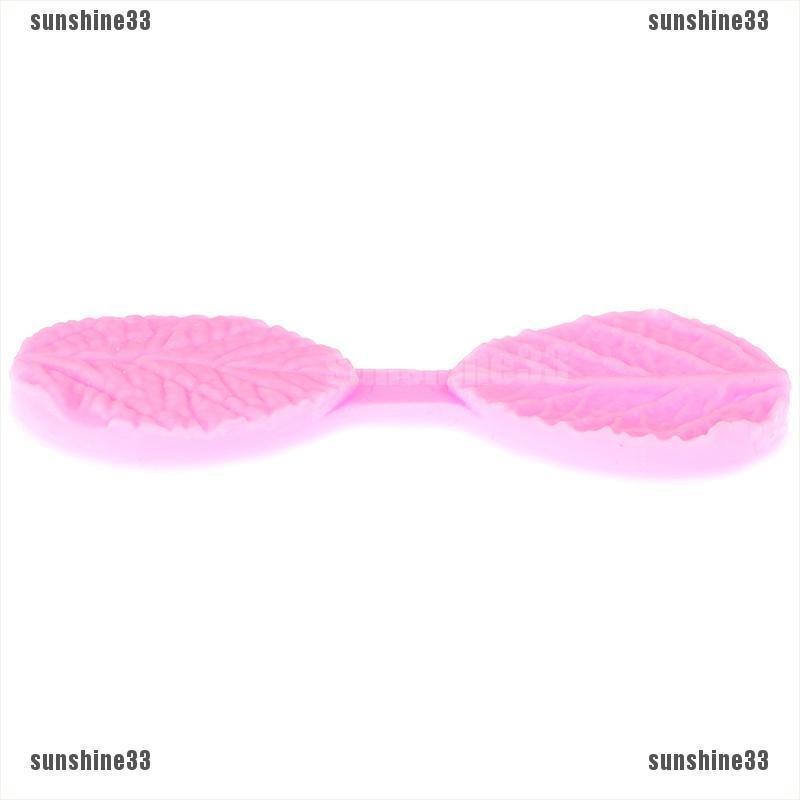 Khuôn silicone làm bánh hình 2 chiếc lá DIY