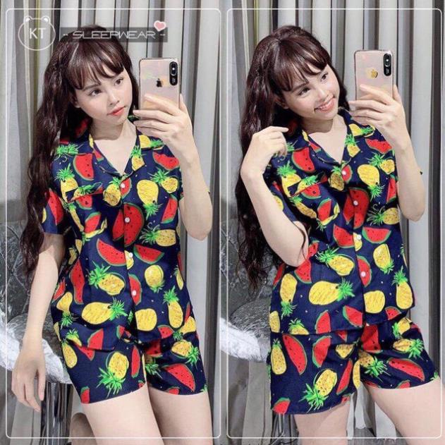 Đồ Bộ PIJAMA Trái Cây Trái Chuối - Trái Dưa Hấu - Trái Thơm - Hoa Hướng Dương Đi Biển Mặc Nhà Mặc Ngủ Dưới 50kg *