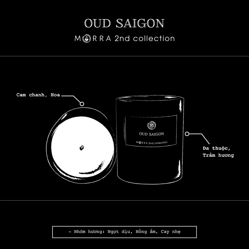 Nến thơm Morra Oud Saigon 200g