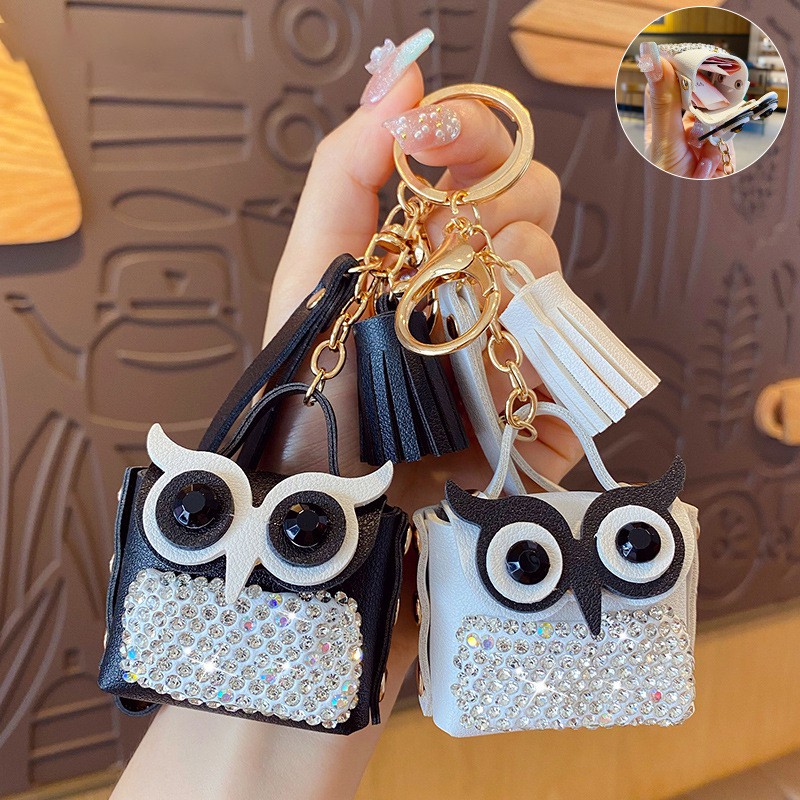 Móc khoá túi xách mini đính đá thời trang tiện lợi,làm móc khoá túi xách ba lô,nhiều màu sắc