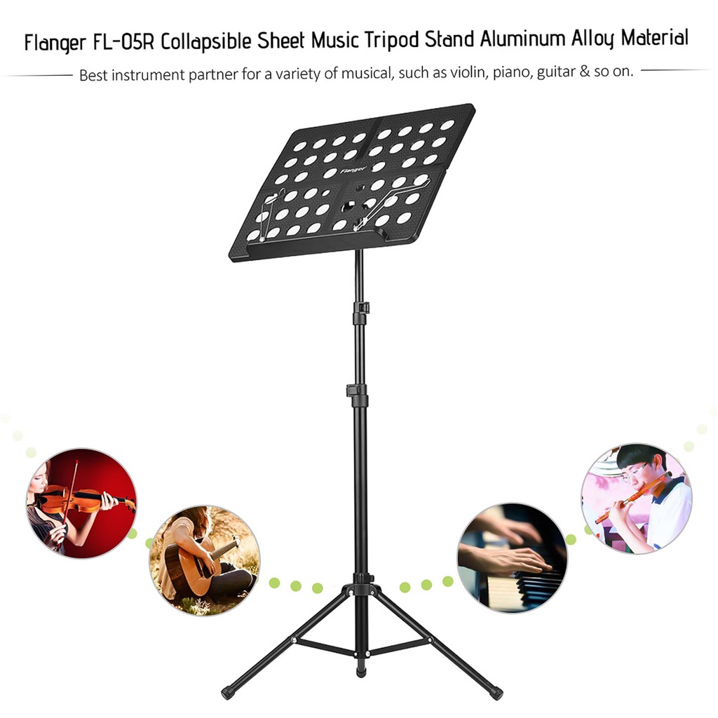 Giá Đỡ Ba Chân Flanger FL-05R Bằng Hợp Kim Nhôm Chống Nước Kèm Túi Đựng Cho Đàn Guitar Orchestra Violin