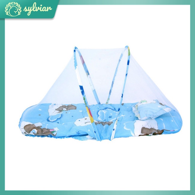 Mùng Lưới Chống Muỗi Có Thể Gấp Gọn Kèm Nệm Cho Bé Sơ Sinh