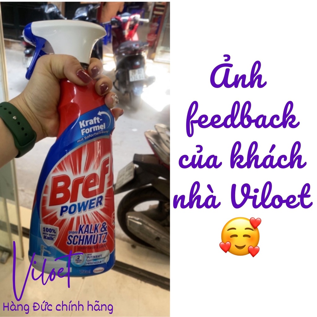 Xịt đa năng nhà tắm nhà bếp Bref Đức 750ml tẩy cặn canxi đồ inox và sứ - Shop Viloet