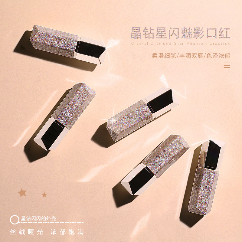 Son lì PINKYFOCUS thỏi hình kim cương pha lê lấp lánh | BigBuy360 - bigbuy360.vn