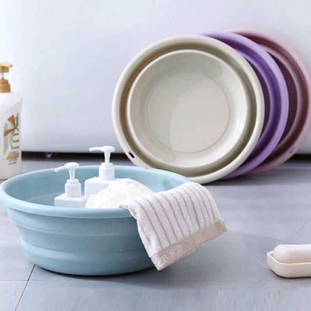 Chậu Silicon gấp gọn, chậu rửa mặt gấp gọn