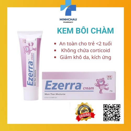Ezerra 25g Kem bôi giảm chàm, khô da, ngứa, kích ứng da.