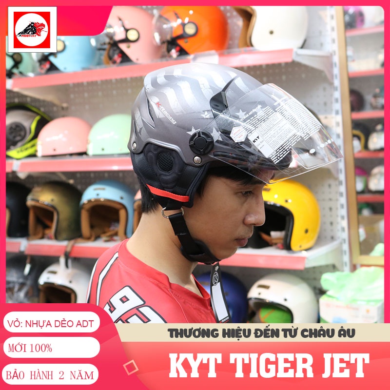 Mũ, Nón bảo hiểm 1/2 KYT Tiger Jet - 1 kính
