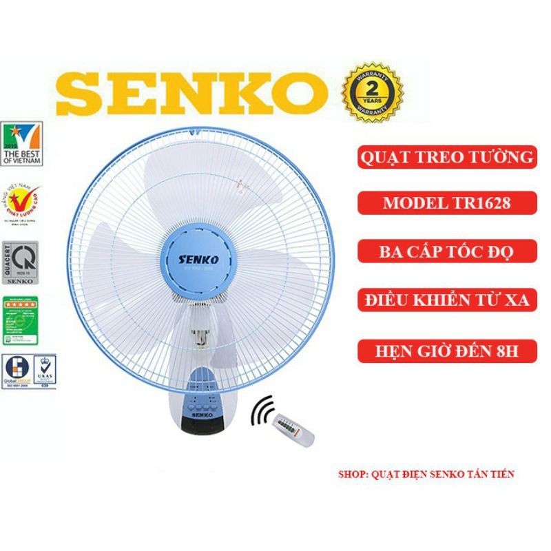 Quạt treo remote senko 1609