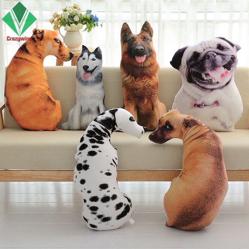 Đồ chơi thú nhồi bông hình dạng chú chó 3D đáng yêu dành cho trang trí nhà cửa