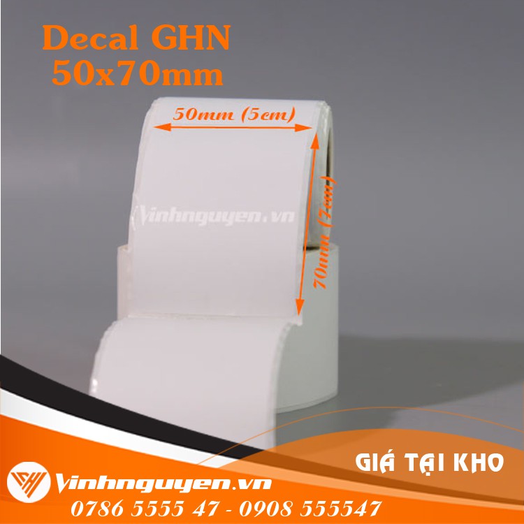 Tem in vận đơn Giao hàng nhanh GHN 50x70 - 100 Tem