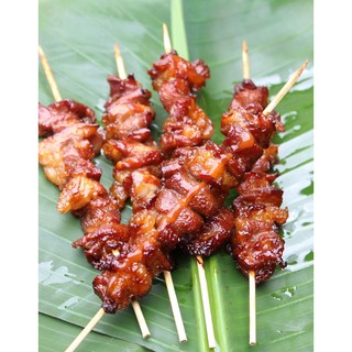 que tre, cây xiên rau củ thịt nướng