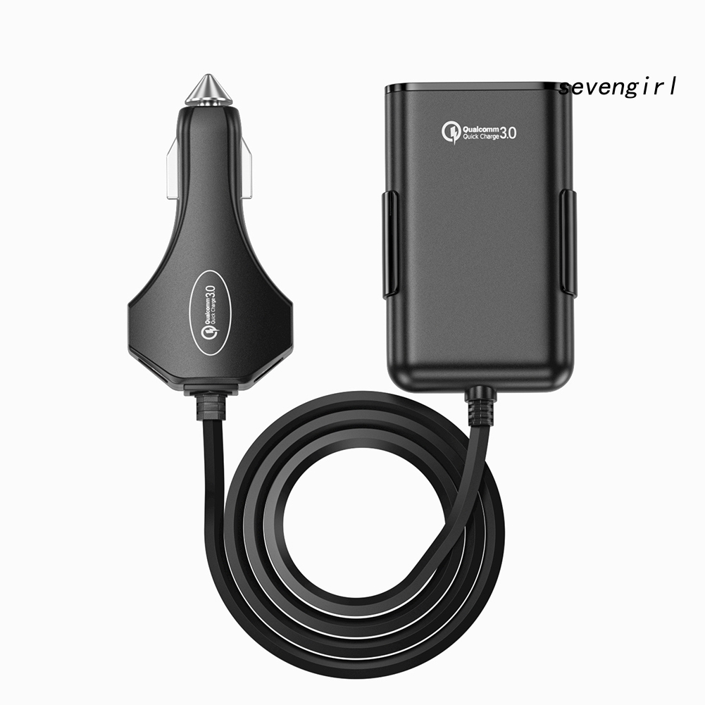 Cáp Sạc Nhanh Qc3.0 4 Cổng Usb Cho Xe Hơi