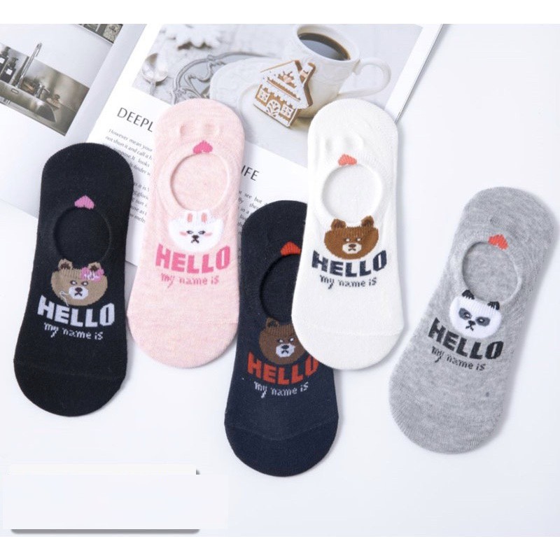 Sét 10 đôi Tất lười hài nữ hình thú cute dẽ thương