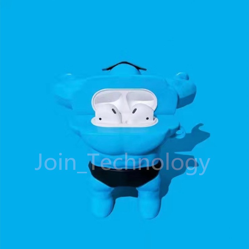 Vỏ Bảo Vệ Hộp Sạc Tai nghe không dây Airpods 2 / Pro Bằng Silicon Mềm Hình Người Đàn Ông Cá Tính