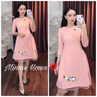 Sét áo dài kèm chân váy (về lại)
