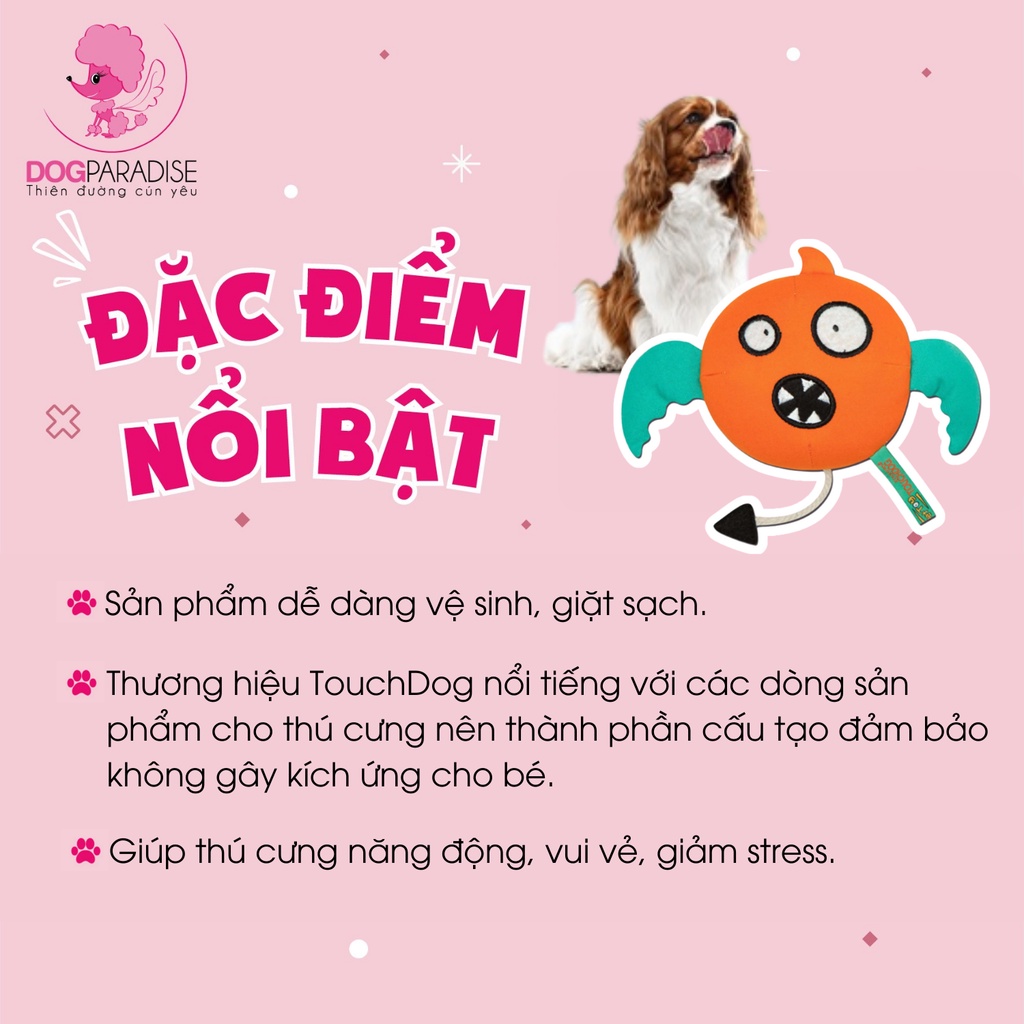 Đồ chơi nhồi bông Touch Dog dành cho thú cưng 2 màu lựa chọn dễ dàng giặt sạch - Dog Paradise