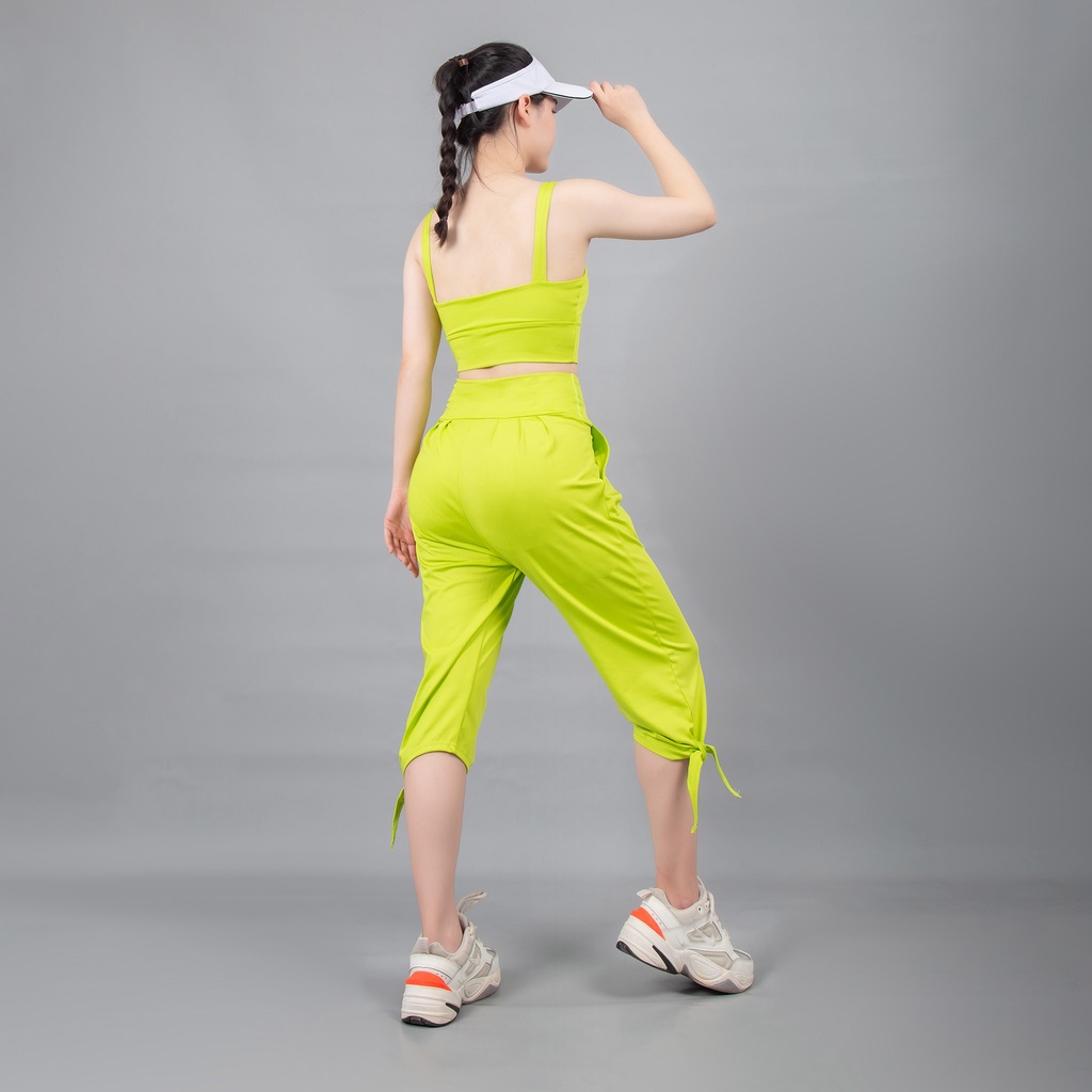 Bộ đồ thể thao Gladimax Quần S-Zumba buộc gấu &amp; Bra Two-Strings trẻ trung, cá tính, năng động