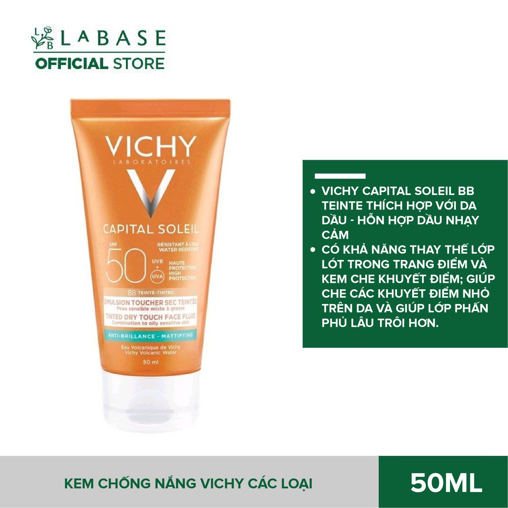 Kem chống nắng Vichy Capital Soliel SPF50 Cream/ Emulsion 50ml