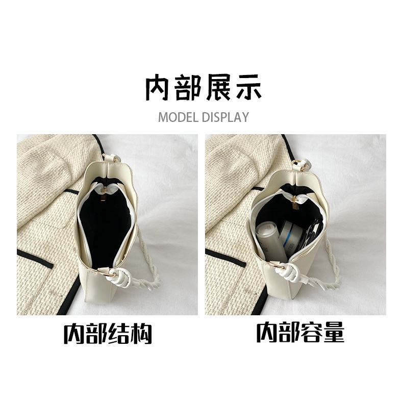 Túi Đeo JASMIN NOIR Vai Da PU Phối Màu Tương Phản Cá Tính Cho Nữ