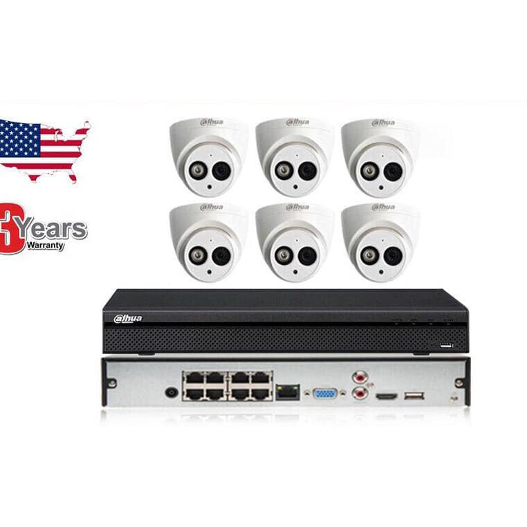 Bộ KIT 8 Cam POE Dahua kèm đầu ghi POE 8 kênh - Cắm dây mạng là chạy