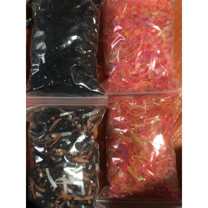 Chun nịt buộc tóc nhiều màu bịch 1kg