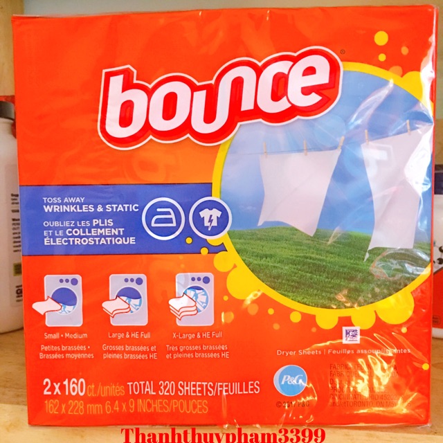 Giấy Thơm Bounce 4 In 1 Outdoor Fresh (160 tờ)