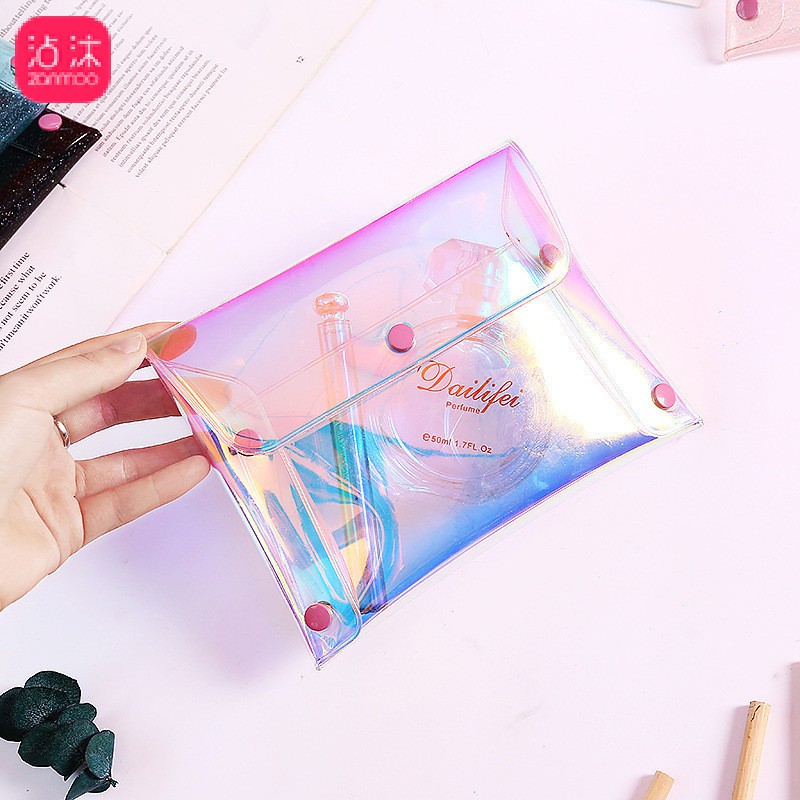 Ví Mini Cầm Tay Hàn Quốc dễ thương, nhựa dẻo trong suốt
