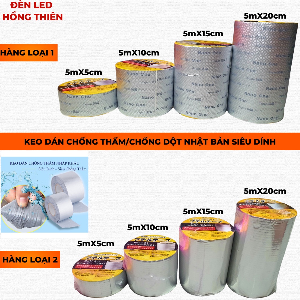 Băng keo chống dột chống thấm công nghệ Nhật Bản siêu dính 5m