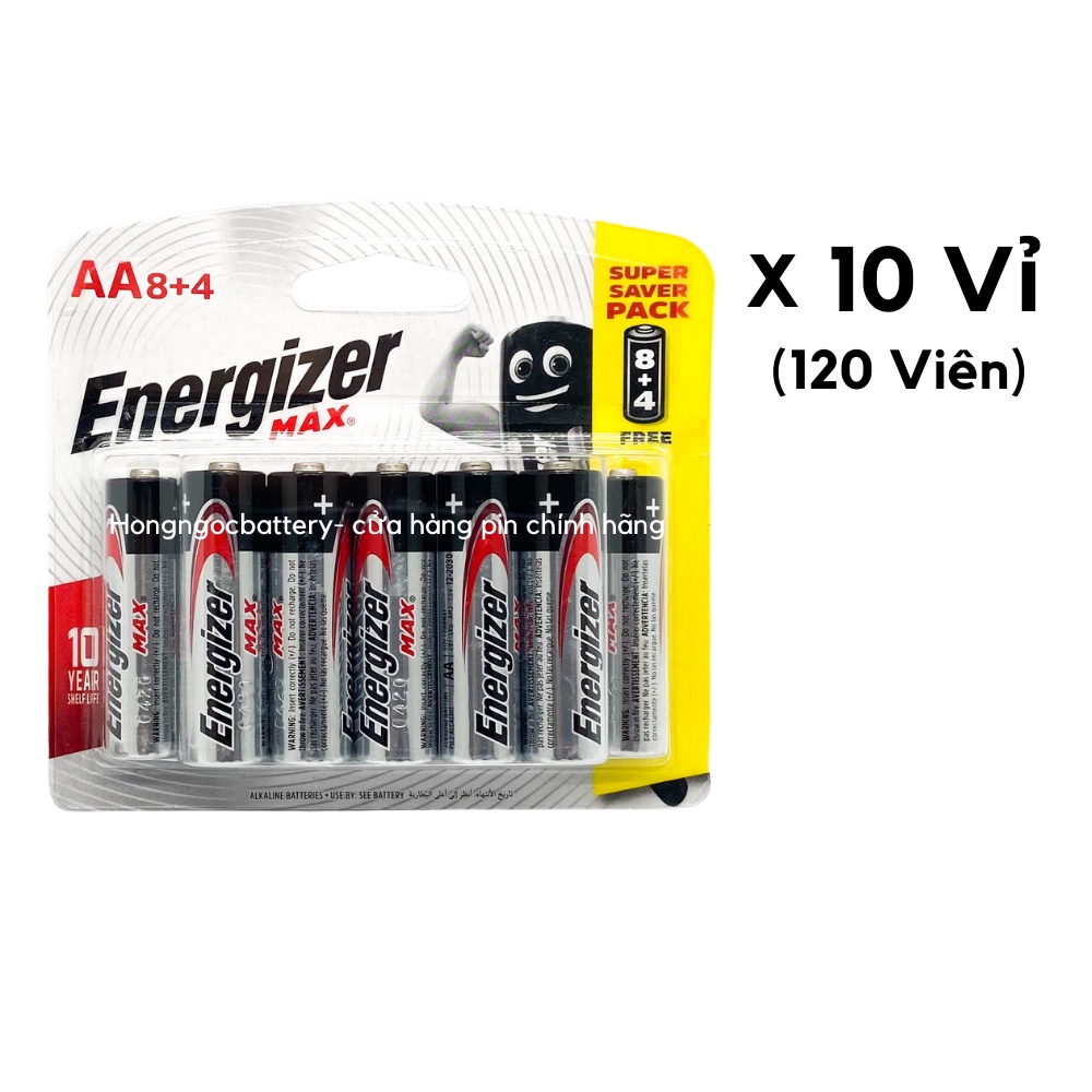 120 Viên Pin AA , Pin AAA 1,5V ENERGIZER Siêu Bền - Hàng chính hãng