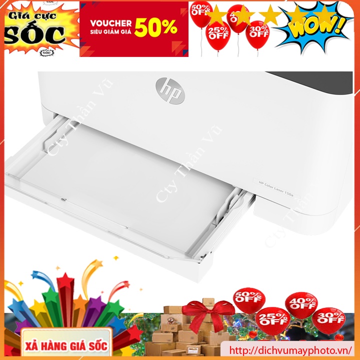 Máy in màu laser HP 150a mới 100% in nhanh kết nối dễ dàng in ấn di động có bảo hành MVP Thăng Long