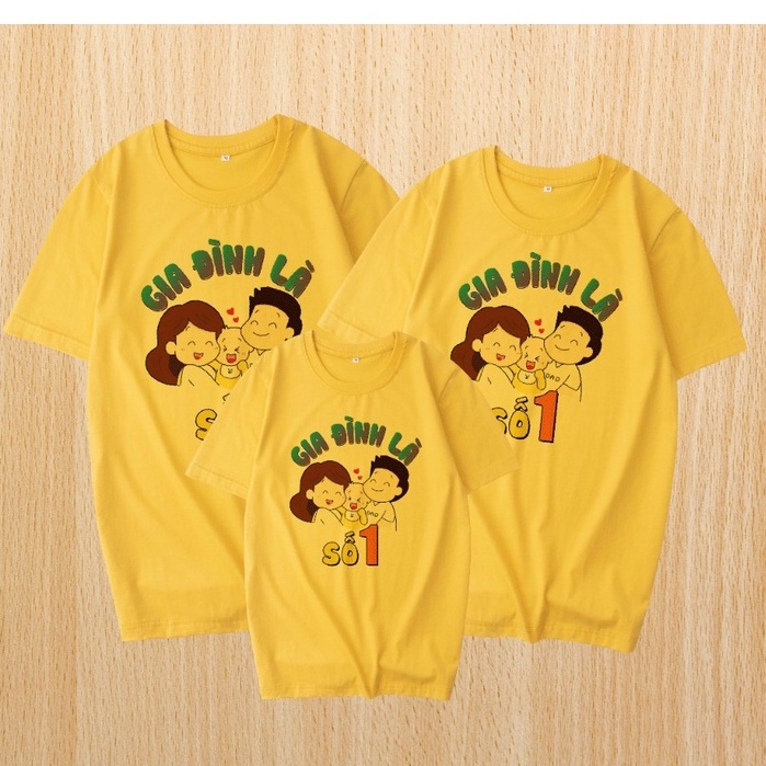 Áo Gia Đình 3 Người Màu Trắng In Hình Chibi Ngộ Nghĩnh Dễ Thương .Chất Liệu Poly Thái 4 Chiều Đủ Size Từ 8 Đến 100kg .