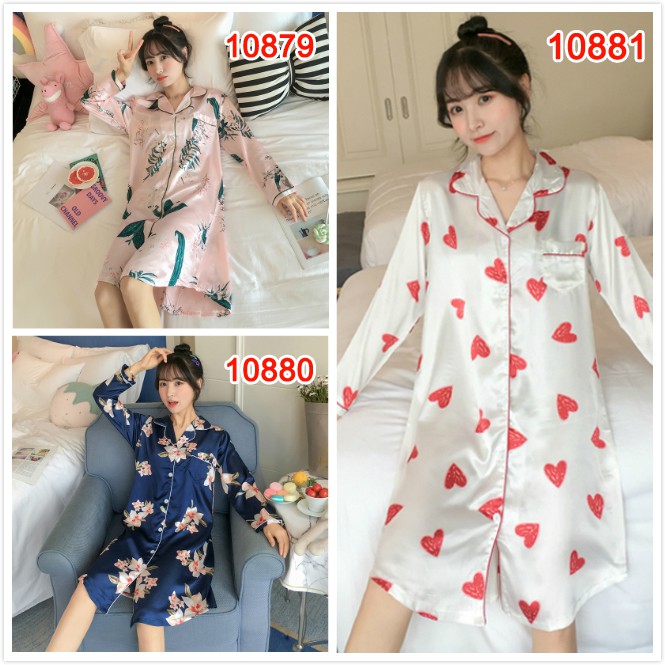 Đầm ngủ lụa thiết kế dễ thương cho nữ | BigBuy360 - bigbuy360.vn