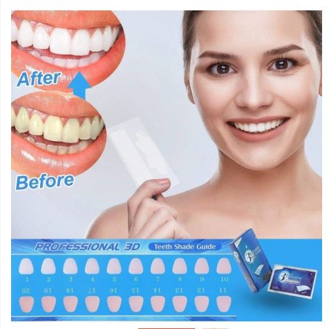 Full hộp 7 tờ dán trắng răng 5D White Teeth Whitening Strips