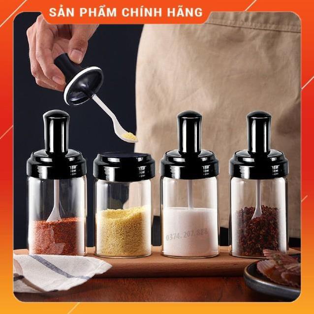 Lọ Gia Vị Thuỷ Tinh Dạng Muỗng Nắp Thông Minh