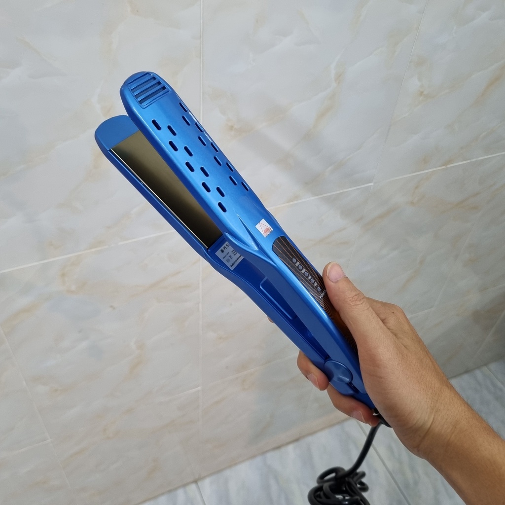 Máy duỗi tóc bản lớn xanh