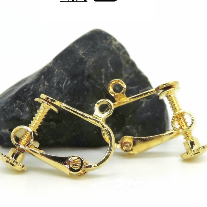 1 Khuyên Kẹp Vành Tai Màu Vàng / Bạc / Vàng Hồng Hình Xoắn Ốc Nhiều Màu Sắc