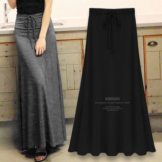 Chân váy dài xoè rộng, chất liệu cotton, Hàng order